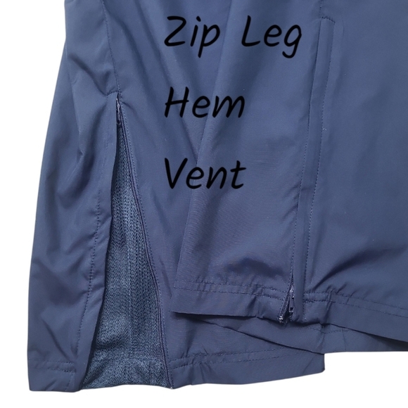 Catalina Polyester Track Pants Drawstring Zip Vent Hem Navy Size Large 12/14 - Picture 4 of 7